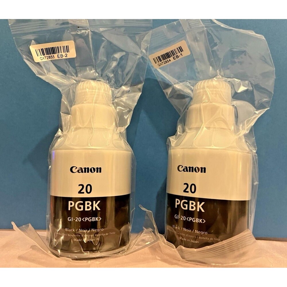 Canon PGBK Black Ink Bottles (2-Pack) - Pixma G6020, G5020 MegaTank